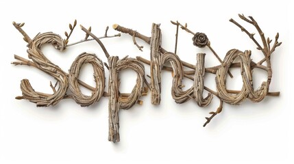 Personalized postcard perfect for decor created in Oak Twig Letters.