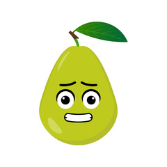 Guava emoji vector illustration. Illustration guava isolated on white backgrounds