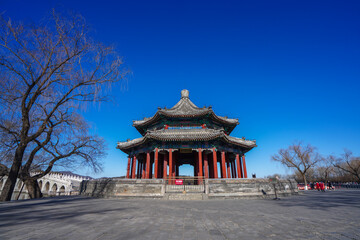 Architectural Scenery of Summer Palace Pavilion.