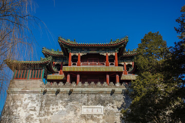 Obraz premium Architectural Scenery of Wenchang Pavilion in Summer Palace.