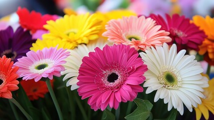 Fototapeta premium Beautiful Assortment of Fresh Flowers in a Bouquet