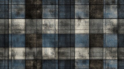 Abstract Grunge Plaid Background.