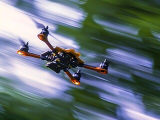 High-Speed Drone in Motion