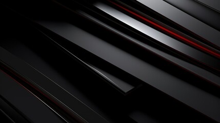 Obraz premium Abstract black and red geometric background with lines.