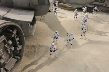 Naklejka premium Dec 11 2015 the army of miniature scale model Stormtroope