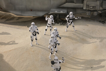 Naklejka premium Dec 11 2015 the army of miniature scale model Stormtroope