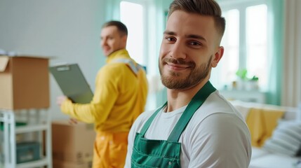 Obraz premium Movers in New Apartment