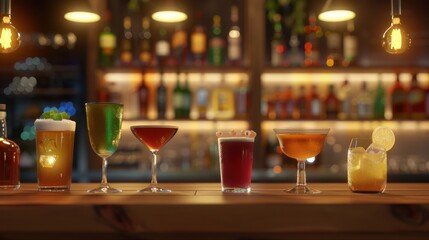 The Colorful Cocktail Assortment