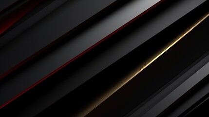 Obraz premium Abstract black, gold, and red diagonal stripes background.