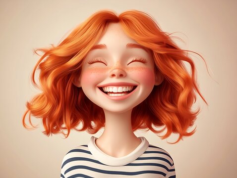 Cartoon character with red hair and freckles discount