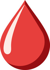 Fototapeta premium Blood Drop in Cartoon Style | High Resolution, Isolated on Transparent Background