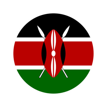 Round Kenya flag icon