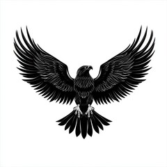 Obraz premium Majestic eagle in flight with detailed feather art