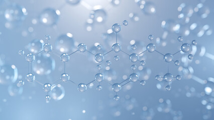 oxprenolol molecular structure 3d, non-selective beta blocker, structural chemical formula view from a microscope