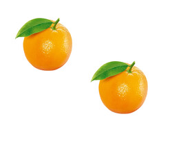 orange with leaves
