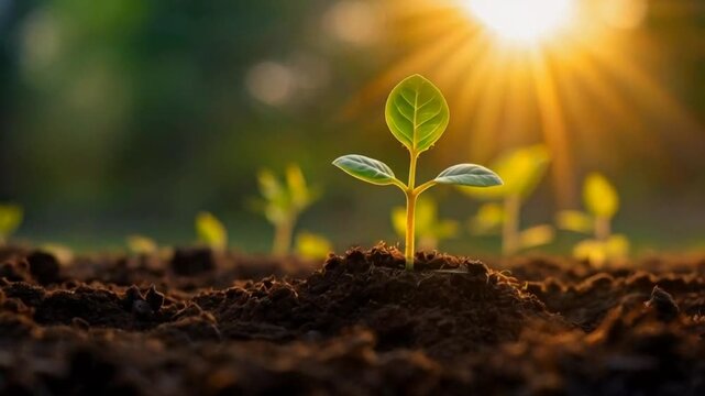 new plant sprouts in soil
