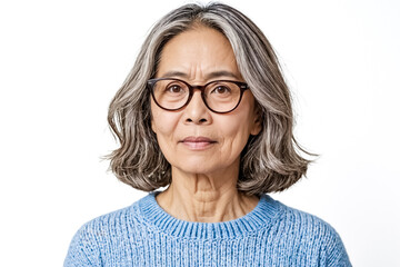 Obraz premium Portrait of a Senior Woman with Glasses