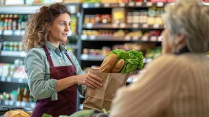 The grocery store cashier