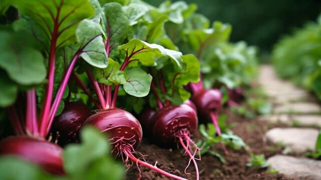 beet plants in garden
