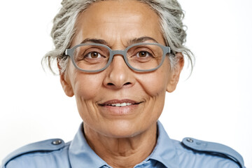 Fototapeta premium Portrait of a smiling woman wearing glasses