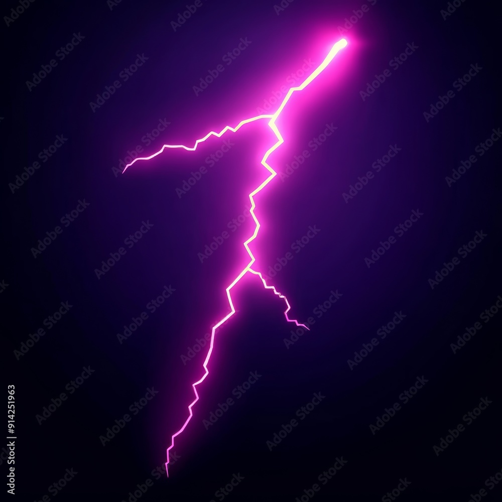 Leinwandbilder the light pink lighting is a realistic overlay with a realistic thunder effect, whereas the glowing 