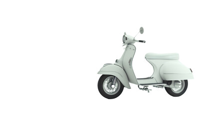 Motorcycle scooter on transparent background