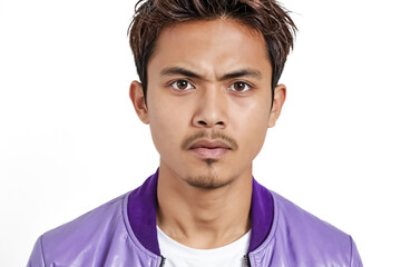 Obraz premium Young Man with Serious Expression