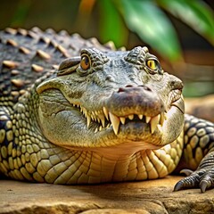 Obraz premium Crocodile Icon Design for Reptiles and Nature Themes