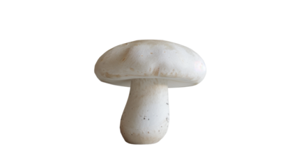 White champignon mushroom on transparent background 