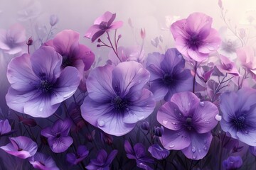 Purple flowers in a field