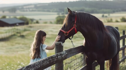 The girl and the horse