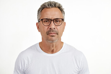 Obraz premium Portrait of a man with skeptical expression