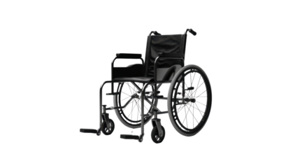 Wheel chair on transparent background 