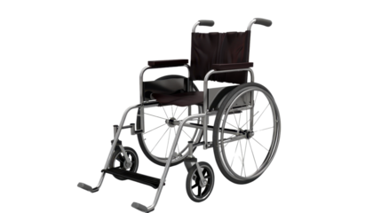 Wheel chair on transparent background 