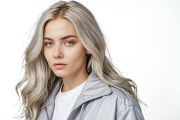 Naklejka premium Portrait of a Young Woman with Blonde Hair