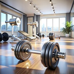 Naklejka premium 3d gym equipment