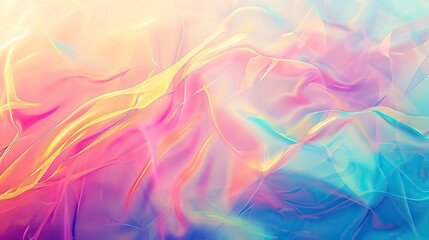 Fototapeta premium A vibrant abstract background showcasing smooth waves of pastel colors blending harmoniously, perfect for artistic projects and designs.
