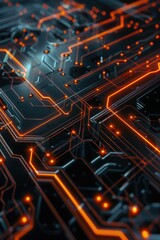 Obraz premium A detailed view of a electronic circuit board with components and wires