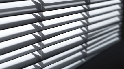 Shadow from window blinds overlay effect. Realistic gray shadow on a transparent background. Suitable for product presentation and photos.