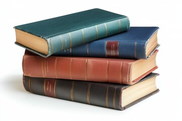 Books Collection on Isolated white background created with generative ai