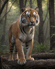 Majestic Tiger in a Forest