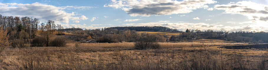 Spring evening landscape