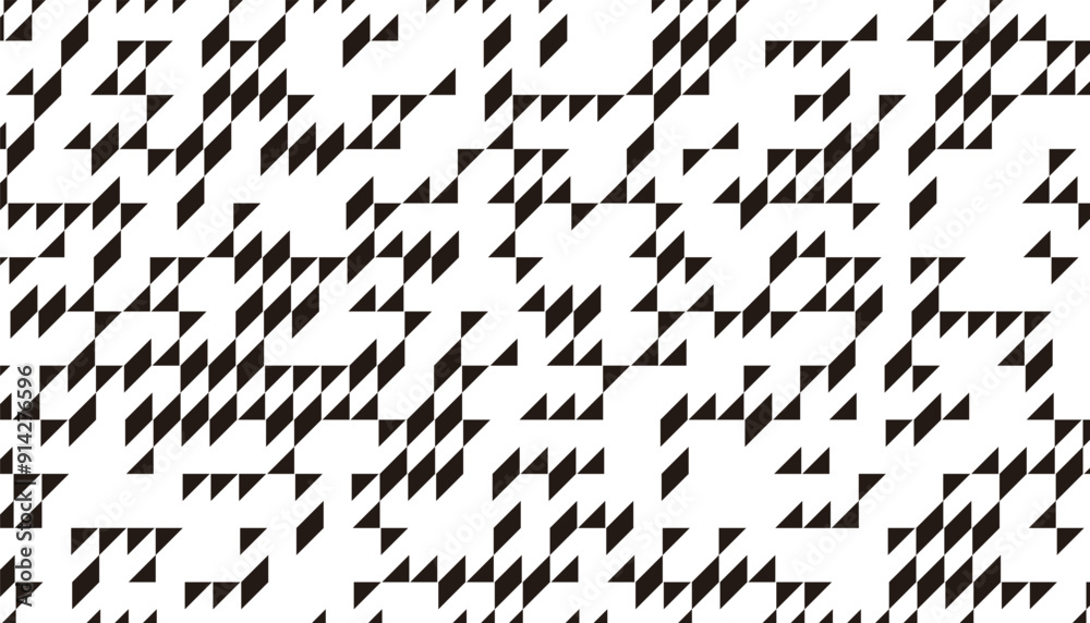 Poster black and white abstract geometric pattern. sharp shape with abstract postioning. vector format illu