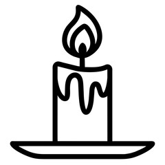 Elegant Candle Icon