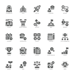  Strategy Management icon pack for your website, mobile, presentation, and logo design. Strategy Management icon glyph design. Vector graphics illustration and editable stroke.