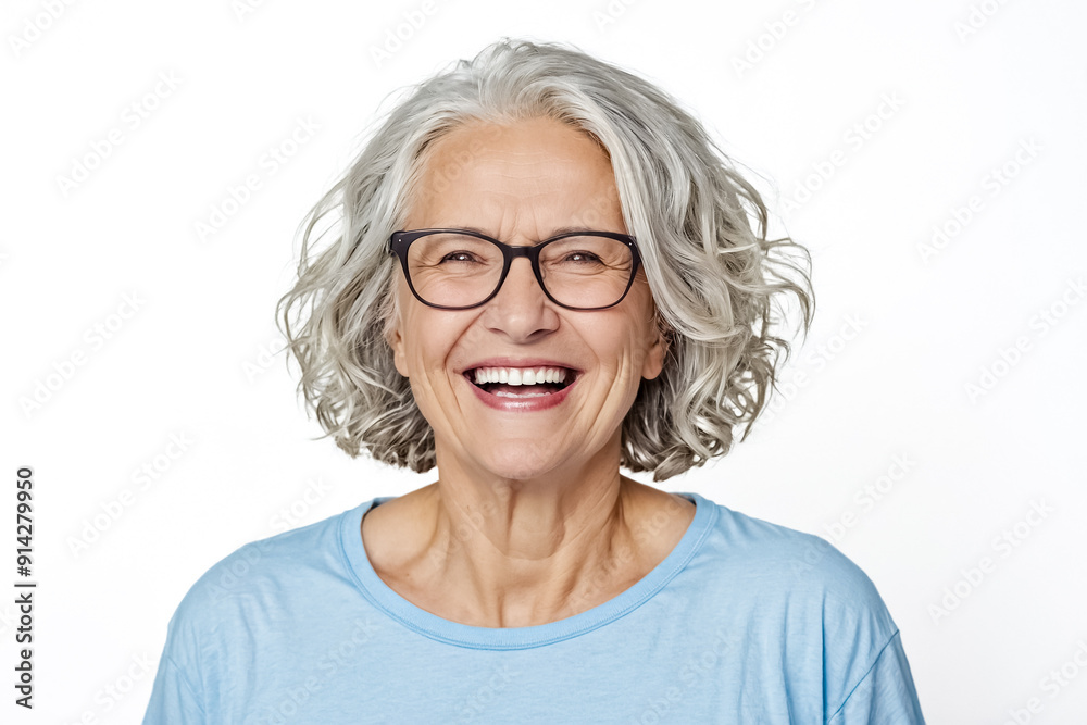 Canvas Prints Portrait of a Senior Woman Smiling