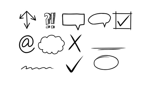 Animated Scribble Elements Pack (including text bubbles)