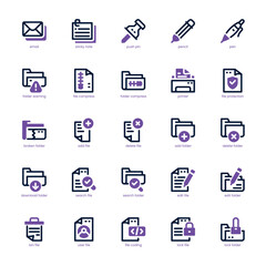 Document Archive icon pack for your website, mobile, presentation, and logo design. Document Archive icon dual tone design. Vector graphics illustration and editable stroke.