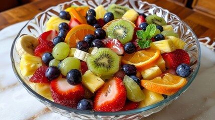 Fruit Salad with Yogurt and Honey