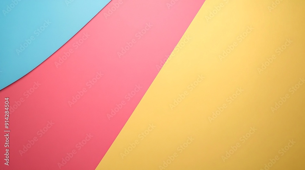 Poster detailed abstract design with minimal geometric shapes arranged in a flat lay style featuring a past